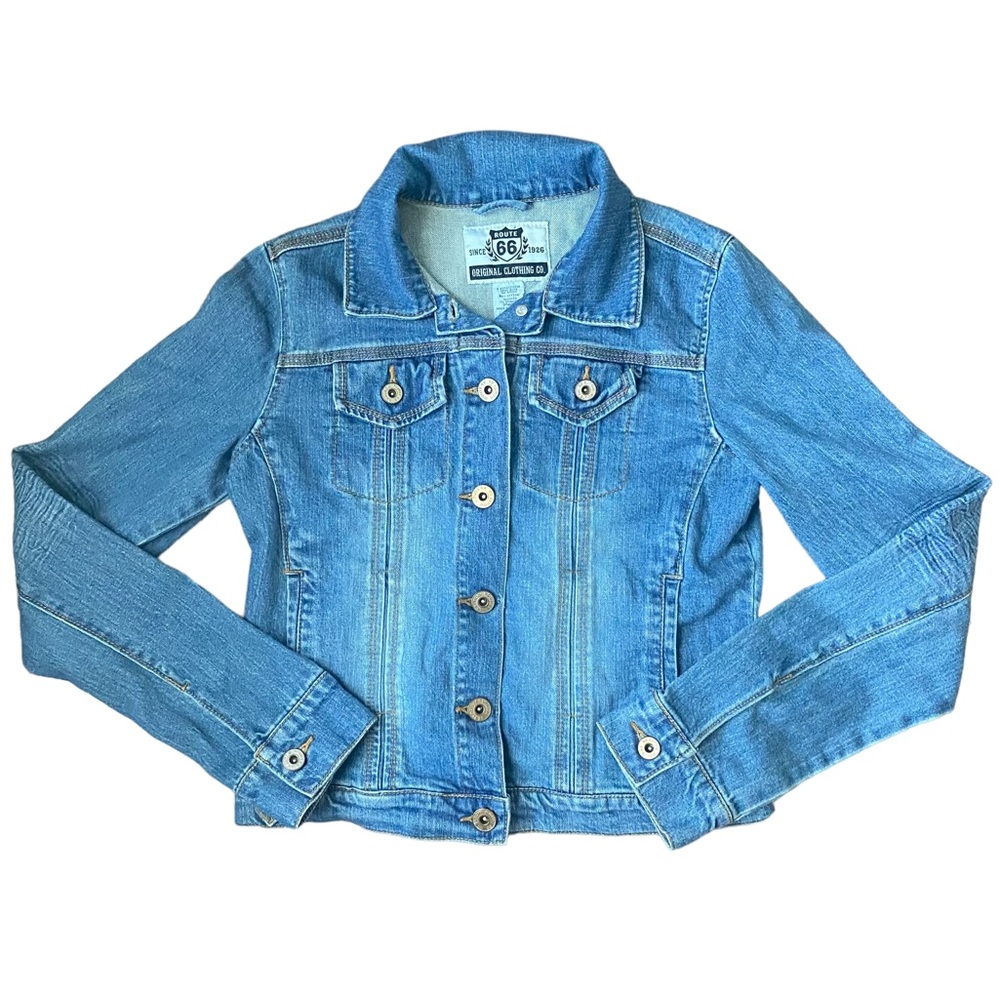 Route 66 Denim Trucker Jacket Size Small